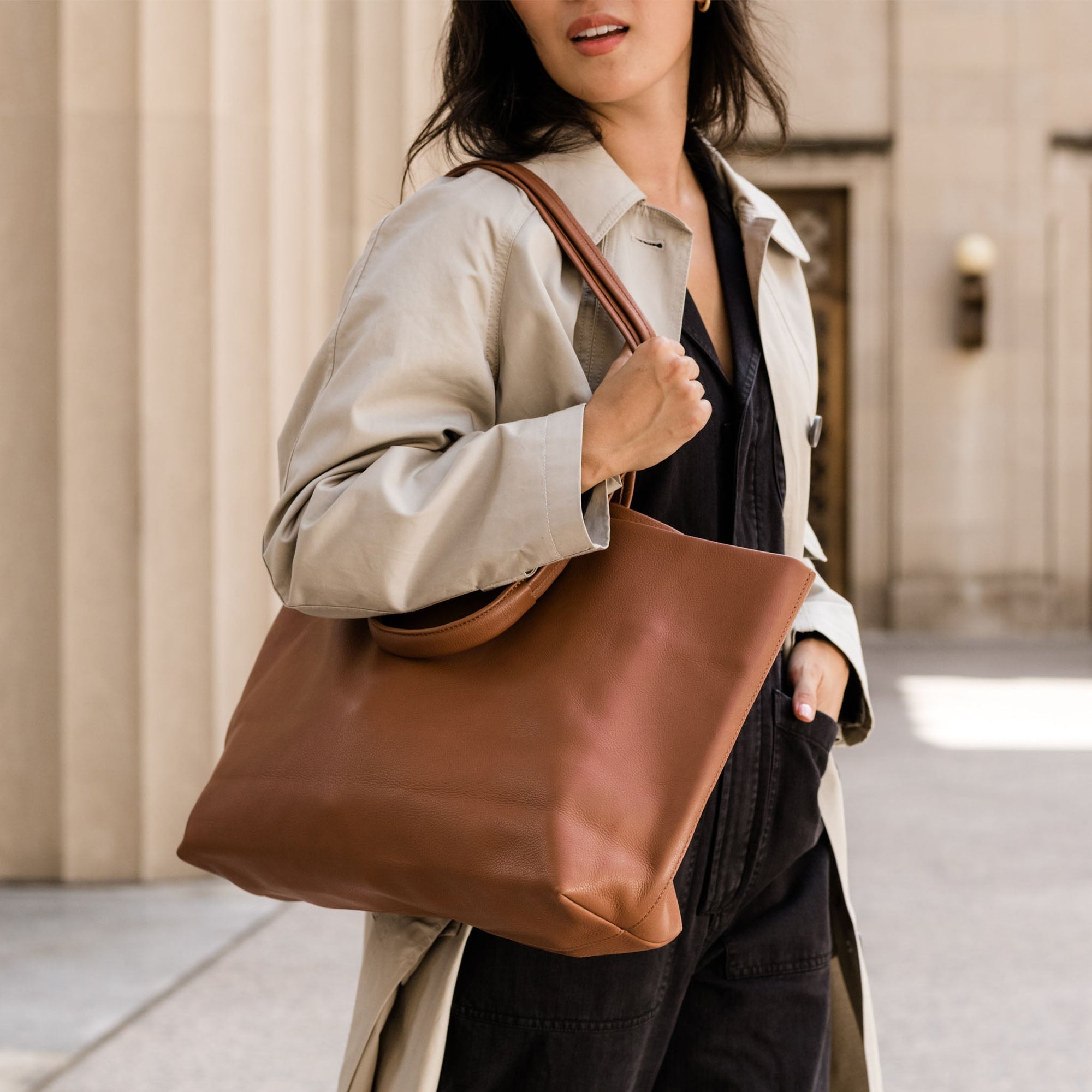Unisex | Camila Everyday Tote | Caramel