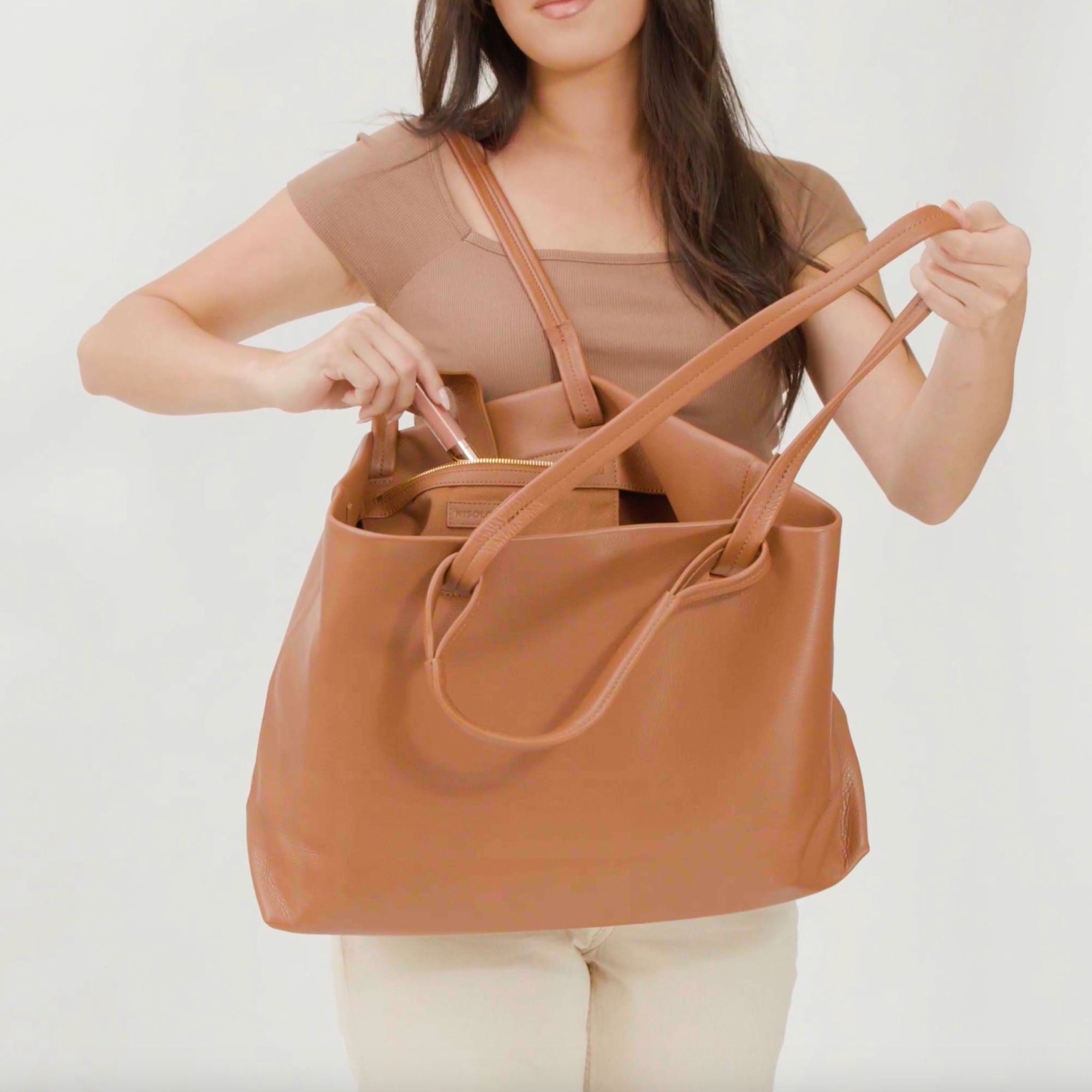 Unisex | Camila Everyday Tote | Caramel
