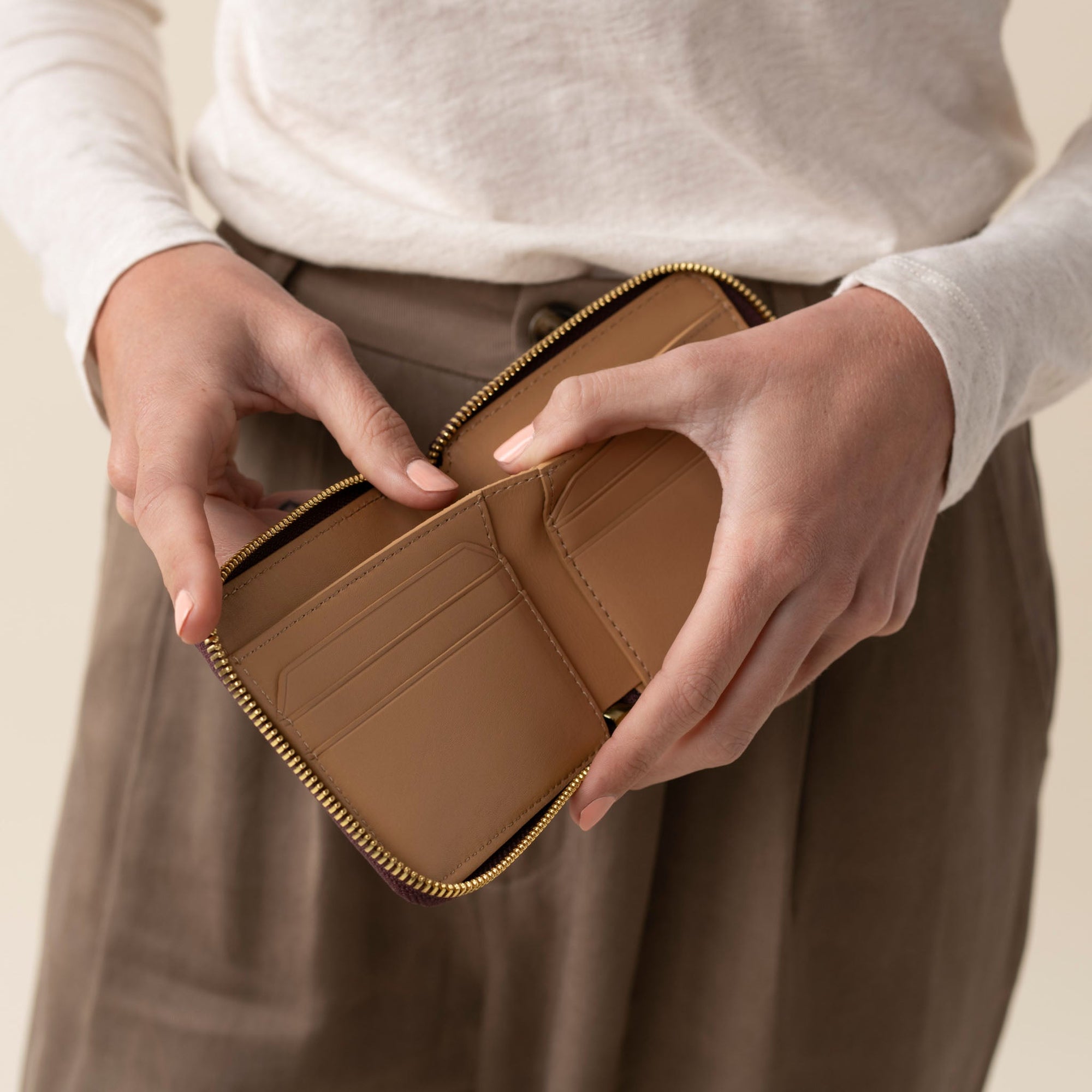Remi Zip Wallet | Caramel
