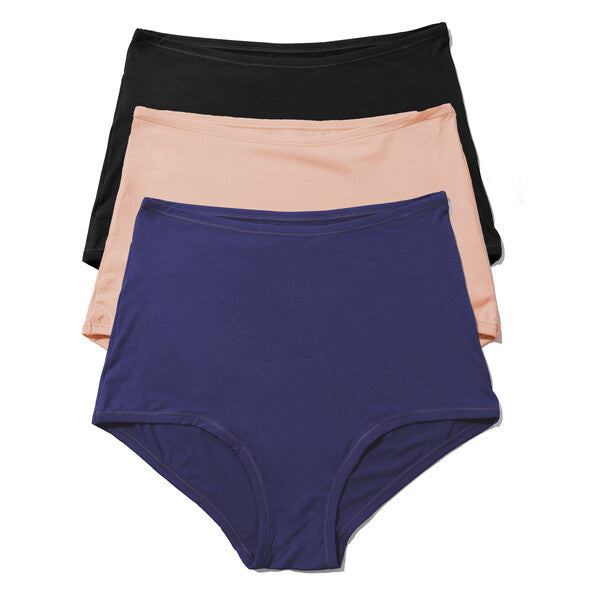 Your Fit Os High Rise Boyshort 3Pack | Black x Almond x Retrograde