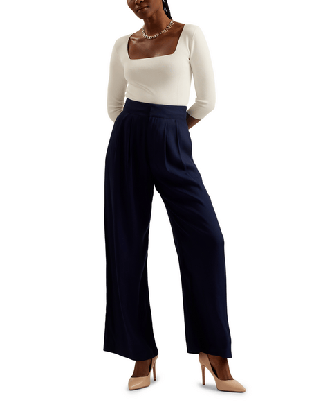 Women | Wide Leg Trouser | Navy