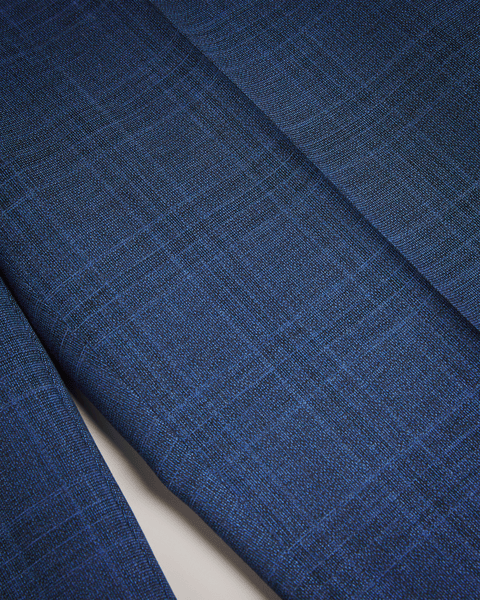 Men | Check Suit Trousers | Navy