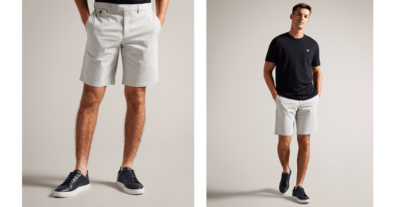 Men | Chino Short | Light Pastel Grey
