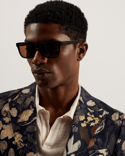 Men | Jersey Floral Suit Jacket | Black