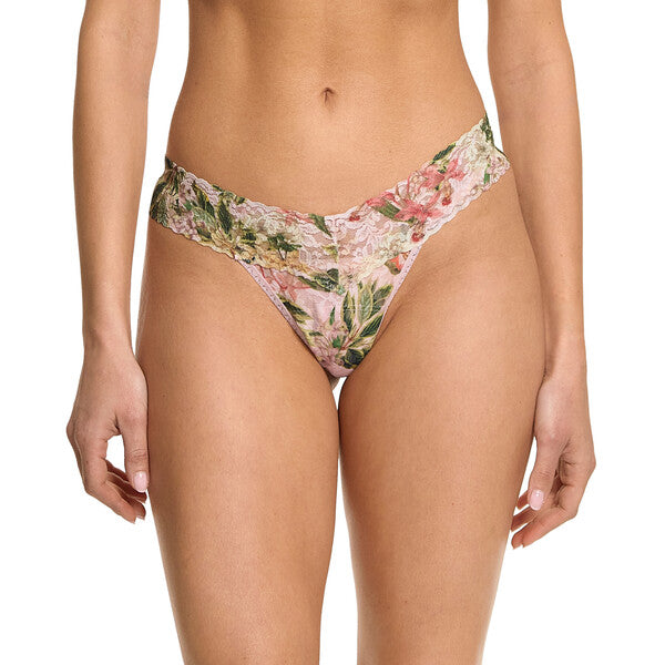 Signature Lace Low Rise Thong | French Garden