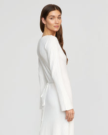 Renée | Wesley Ribbed V-Neck Sweater Dress in Size Small