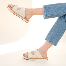 Womens | Ella Flatform Slide | Bone