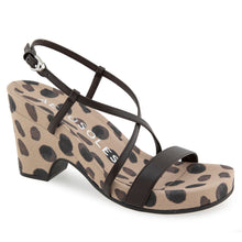 Miles Sandal Dress Platform | Java Spotted Print Faux Leather