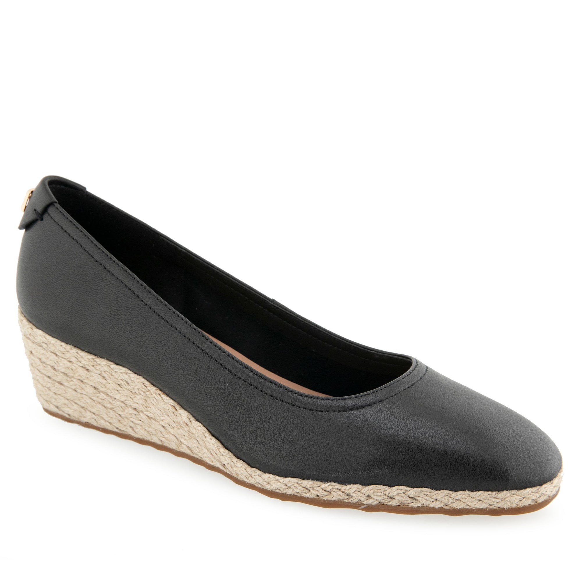 Roma Dress Wedge | Black Leather