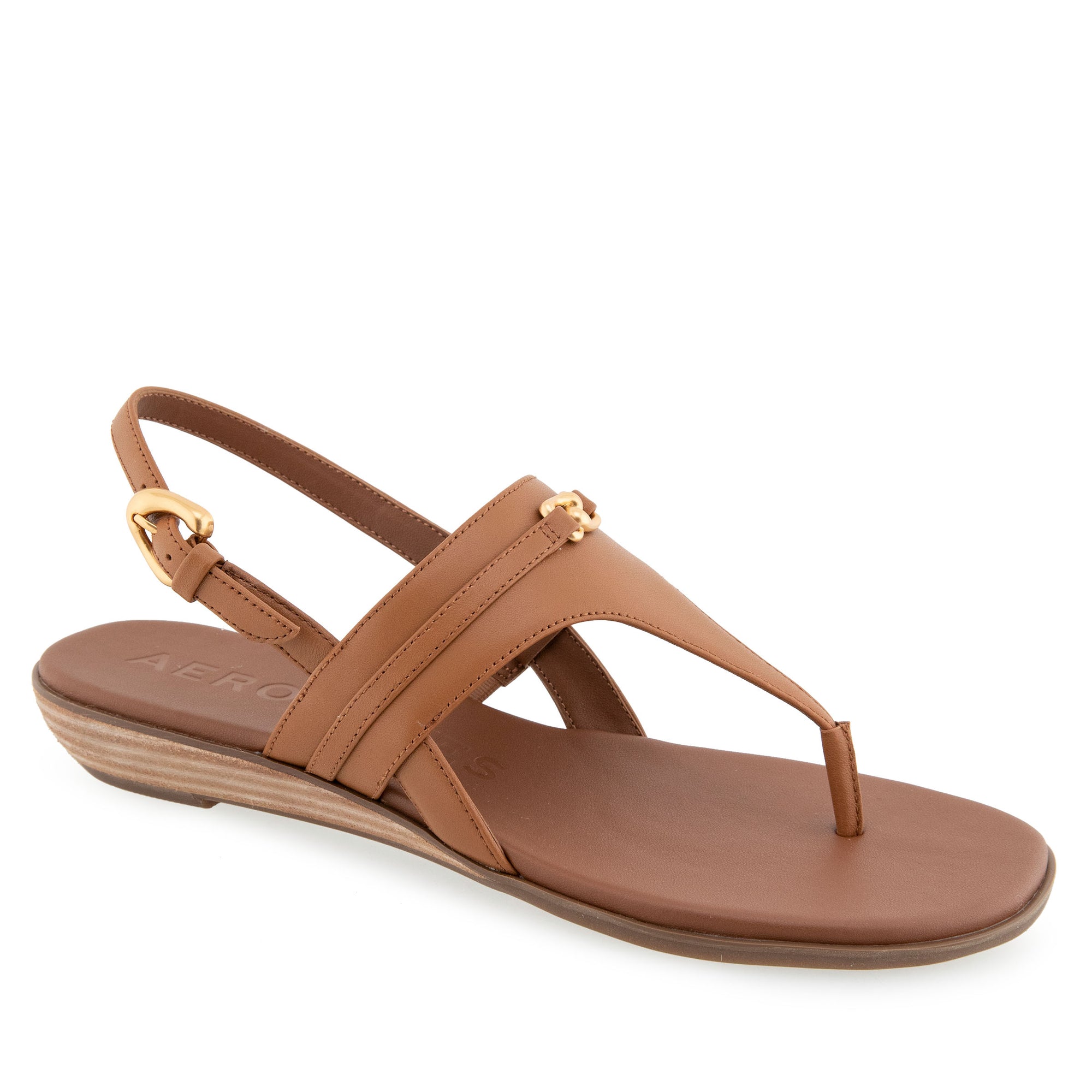 Gemal Sandal Flat | Tan Leather