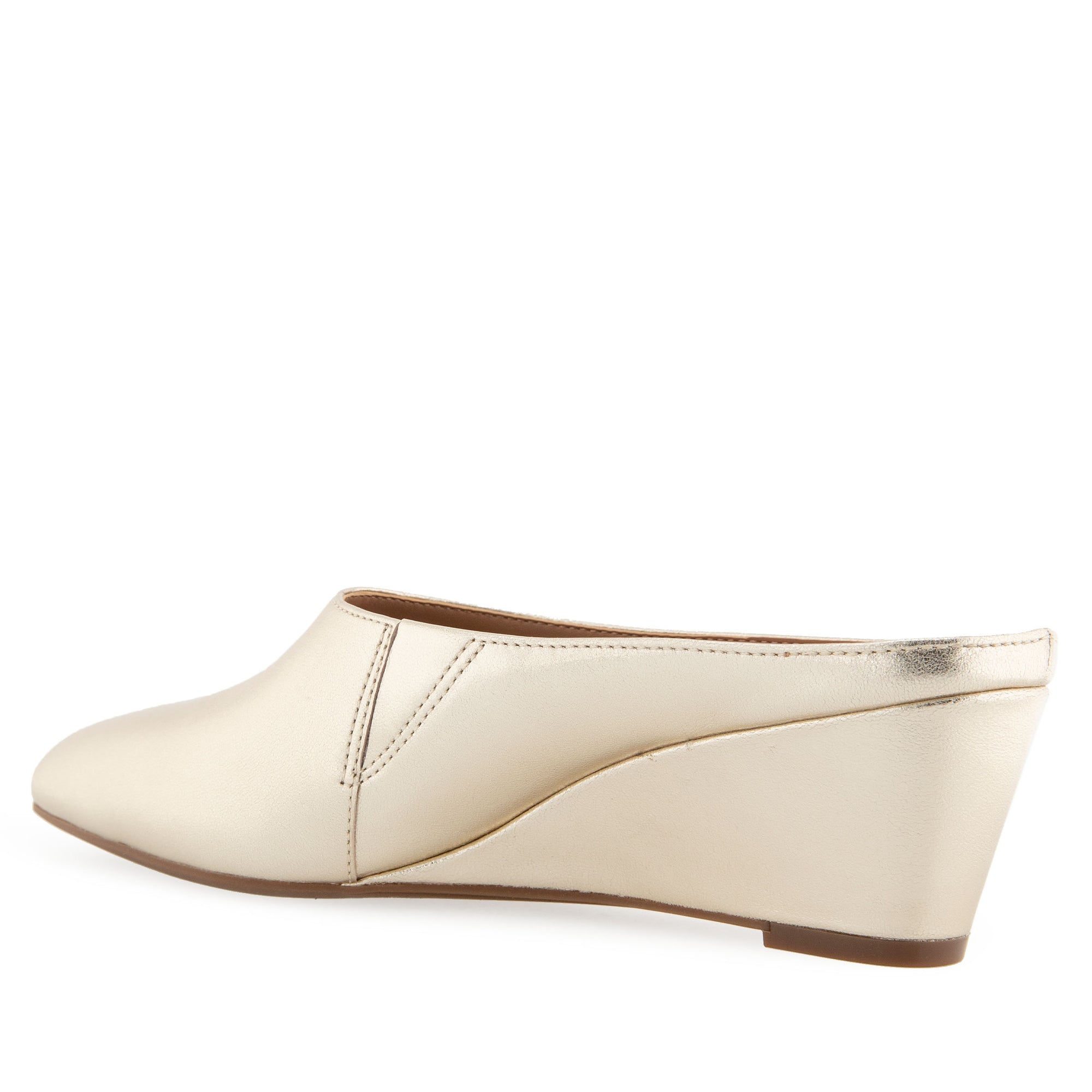 Camia Dress Wedge | Gold Metallic Leather
