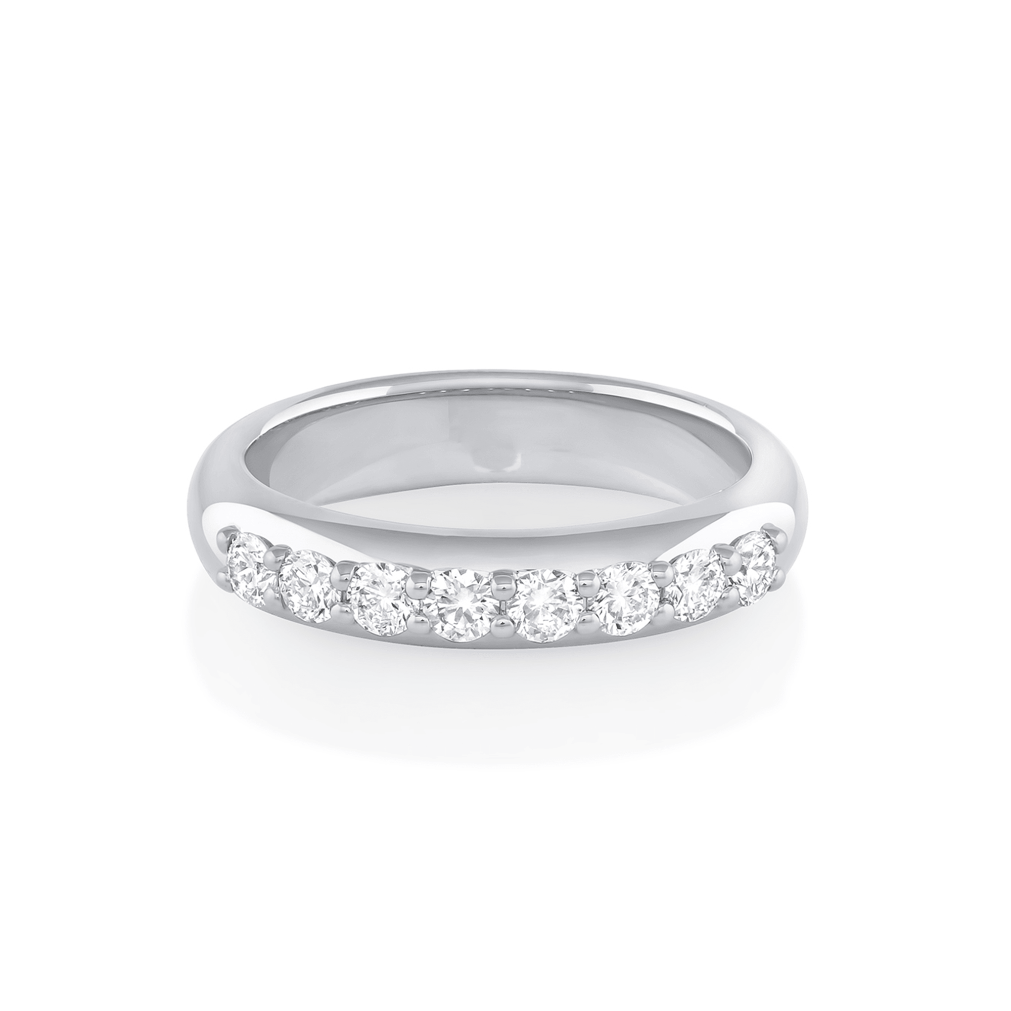 Women | White Diamond Zenith Band | 14k White Gold