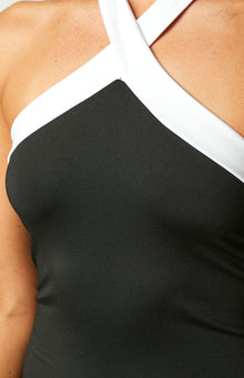 Ziggy Halter Neck Mini Dress | Black