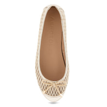 Bria Casual Flat | Gold Mesh Fabric